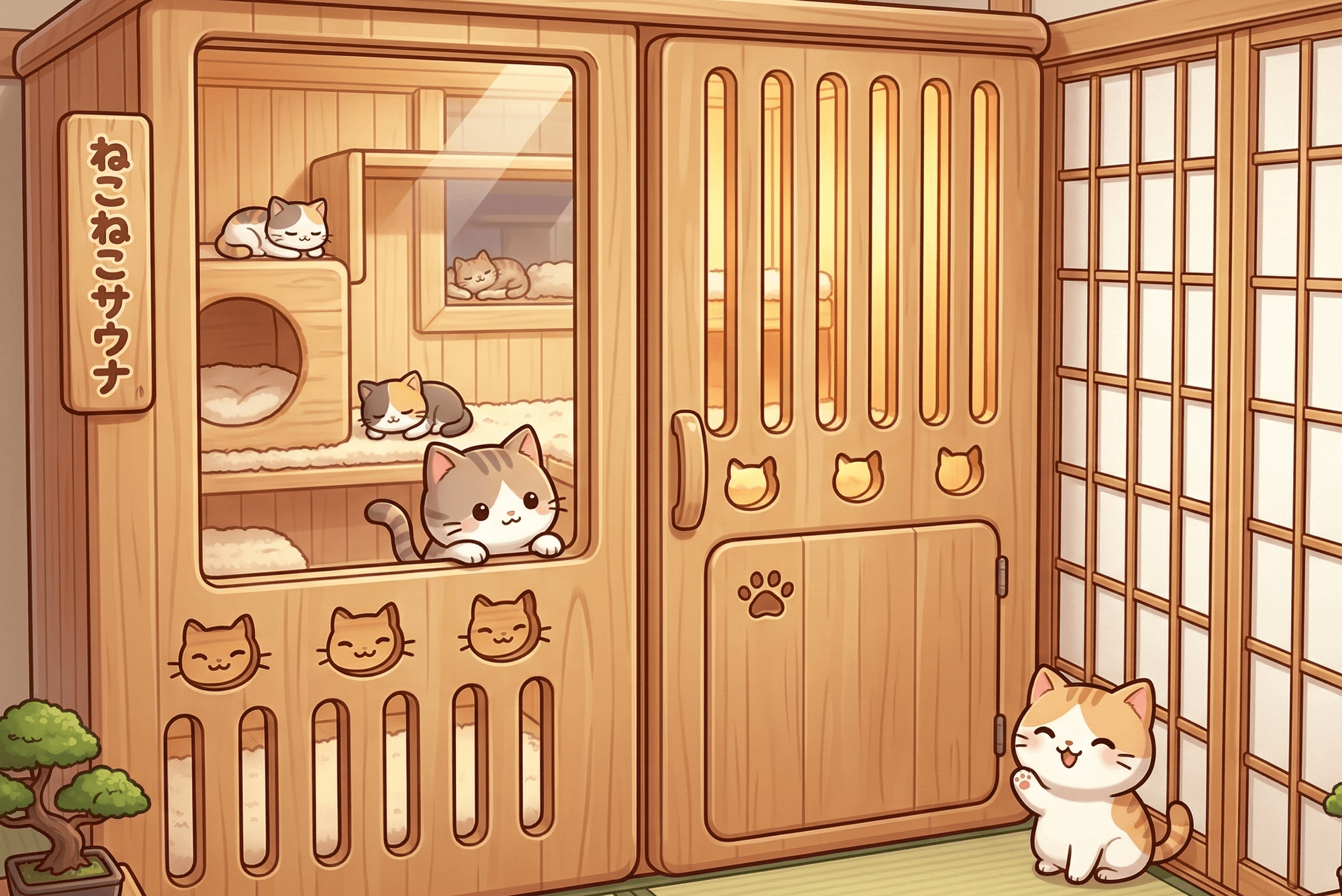 ห้องพักแมว Garden View 04 — PURRISM Cat Guesthouse